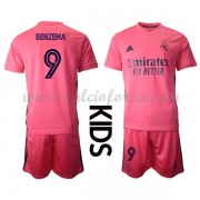 Maglia Real Madrid Bambino Karim Benzema 9 Seconda Divisa Calcio 2020-21..